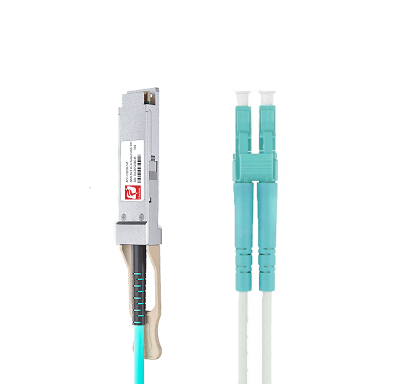 200G QSFP-DD to 8 Duplex LC Breakout AOC Cable 